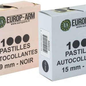 Pastilles Autocollantes Europ-Arm Noires - Diam. 15 ou 19mm