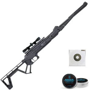 Pack Carabine à air Black Bunker BM8 - Cal.4.5 mm - Noir et accessoires