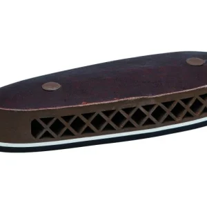 Plaque de couche Januel alvéolée caoutchouc et dessus cuir - marron