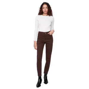 Charlie B Pantalon Cuffed Hem Slim 5 Pocket - Femme
