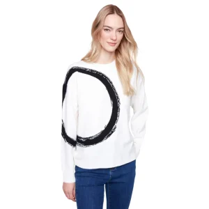 Charlie B Chandail Placed Jacquard Crew Neck - Femme