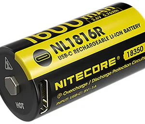Accu Nitecore Li-ion 18350 - 1600mAh