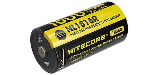 Accu Nitecore Li-ion 18350 - 1600mAh – Image 2