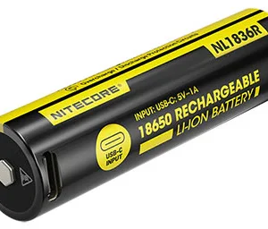 Accu  Nitecore Li-ion 18650 port USB-C