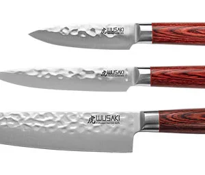 Coffret 3 couteaux Wusaki Série Pakka x50