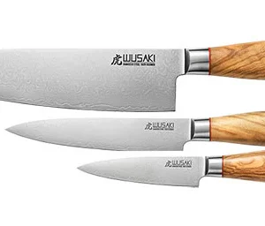 Coffret 3 couteaux Wusaki Damas 10CR